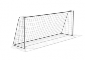 Ворота футбольные 5х2х1,5м алюминиевый профиль квадратный 80х80мм свободно стоящие