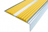 Алюминиевый угол с 2мя резиновыми вставками (1330 мм, желтая)