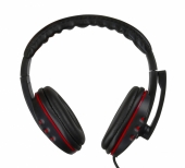 Наушники с микрофоном Оклик HS-L380G ABADDON черный/красный 1.8м мониторные оголовье (1100404)