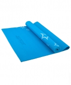 Коврик для йоги FM-102, ПВХ, 173x61x0,6 см, с рисунком, синий