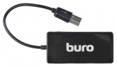 Buro BU-HUB4-U2.0-Slim Разветвитель USB 2.0 4порт. черный (389734)