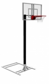 Стойка баскетбольная мобильная со щитом 1200х900 мм поликарбонат (белая разметка)