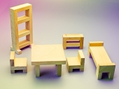 Набор Фребеля игровой "Мебель для кукольного домика"