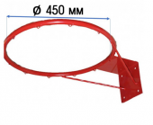 Кольцо баскетбольное №7 (Крепление на болты. 4 отверстия диаметром 12мм - 100х110мм)