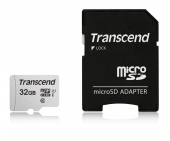   Micro SecureDigital 32Gb Transcend TS32GUSD300S-A {MicroSDHC Class 10 UHS-I, SD adapter}