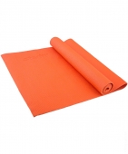 Коврик для йоги FM-101, ПВХ, 173x61x0,4 см, оранжевый