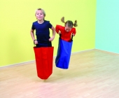 Мешок для прыжков с ручками красный, размер 25х25х60 см - для детей