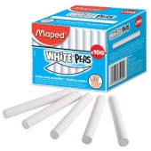 Мел белый MAPED (антипыль, набор 100 шт., круглый) Франция