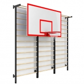 Щит баскетбольный навесной на шведскую стенку, 1200х800 мм, ламинированная фанера с кольцом и сеткой