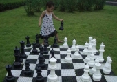 Фигуры шахматные НАПОЛЬНЫЕ (король 41 см) с доской виниловой 175 см