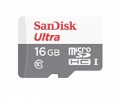Micro SecureDigital 16Gb SanDisk SDSQUNS-016G-GN3MA {MicroSDHC Class 10, Ultra+SD adapter}