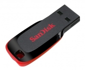 Флеш диск SanDisk USB Drive 64Gb Cruzer Blade SDCZ50-064G-B35 {USB2.0, Black-Red}  