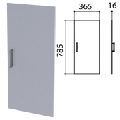 Дверь ЛДСП низкая "Монолит", 365х16х785 мм, цвет серый, ДМ41.11