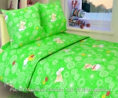 Комплект постельного белья бязь, пл.140 гр/м2 (наволочка 60х60 см), зеленое