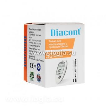 Тест-полоски для глюкометра Diacont №50