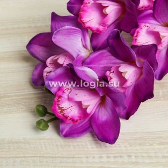 Цветы искусственные "Орхидея амабилис" 90 см, сиреневая
