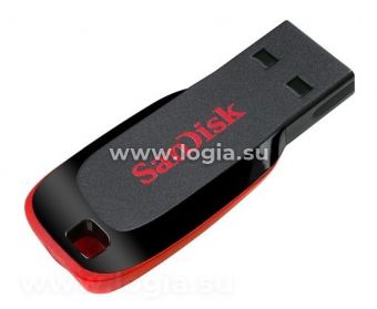   SanDisk USB Drive 64Gb Cruzer Blade SDCZ50-064G-B35 {USB2.0, Black-Red}  