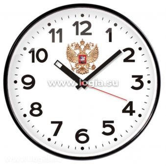 Часы настенные TROYKA круг, белые, черная рамка, 30,5х30,5х4 см
