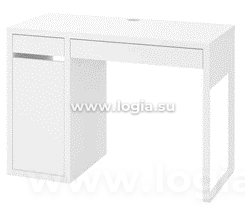 Стол письменный МИККЕ, белый, 105x50 см