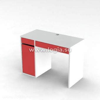 Письменный стол одноместный с выдвижным ящиком 002, 002К16-ФД
