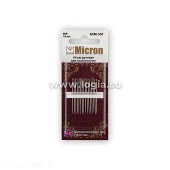Иглы для шитья ручные Micron KSM-501 для вышивания 16 шт.