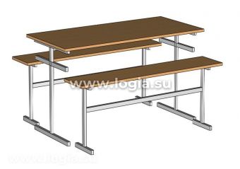 Комплект для столовой cтолешница ЛДСП, 1200х700х720 (4-х местный)