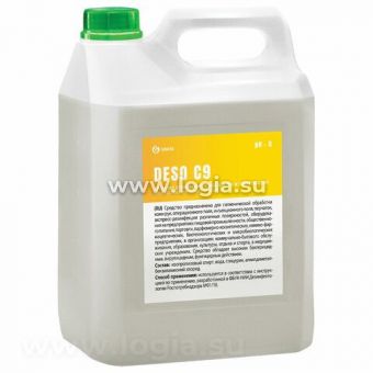Антисептик для рук и поверхностей спиртосодержащий 70% 5л GRASS DESO C9 дезинфицирующий жидкость