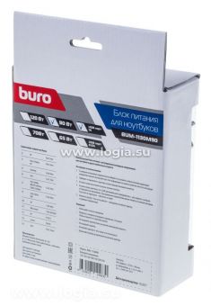   Buro BUM-1130M90  90W 12V-20V 11-connectors 3.75A 1xUSB 1A   