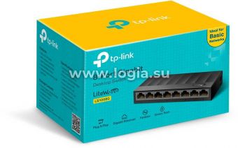 TP-Link LS1008G 8-портовый 10/100/1000 Мбит/с настольный коммутатор SMB