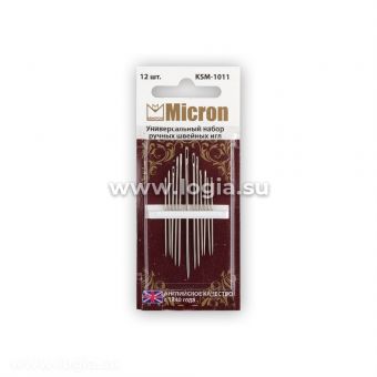Иглы для шитья ручные Micron KSM-1011 универсальный набор швейных игл 12 шт.