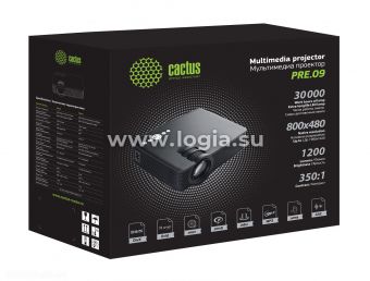 Cactus CS-PRE.09B.WVGA-W LCD 1200Lm (1280x800) 350:1  :30000 2xUSB typeA 1x