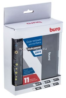   Buro BUM-1130M90  90W 12V-20V 11-connectors 3.75A 1xUSB 1A   