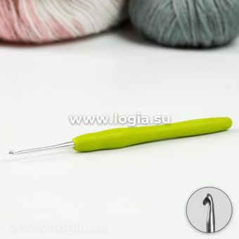 Крючок для вязания 2 мм зелёный