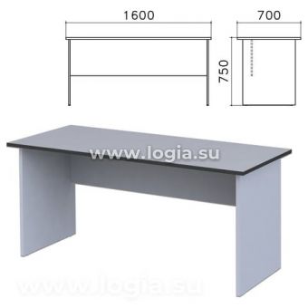 Стол письменный "Монолит", 1600х700х750 мм, цвет серый, СМ3.11