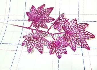 Цветы искусственные "Ветка с бабочкой " 60 см розовый