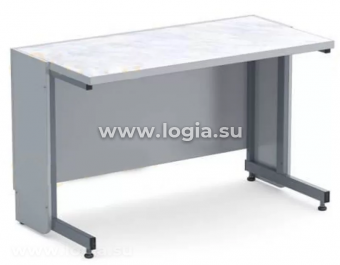 Стол лабораторный, 1200х616х760, ЛДСП/Пластик/Металл, серый/серый мрамор