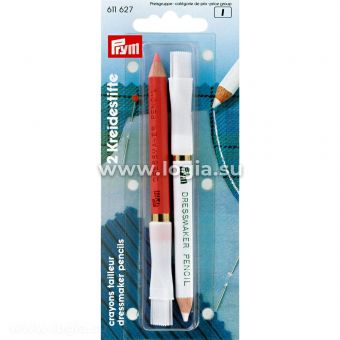 Меловые карандаши с щеткой Prym 611627 11 см 2 шт