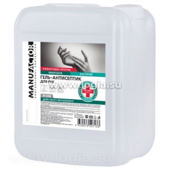 Антисептик-гель для рук спиртосодержащий спирт 66%-70% 10 л MANUFACTOR дезинфицирующий N30809