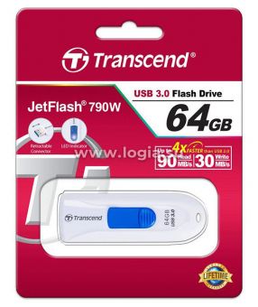  Transcend USB Drive 64Gb JetFlash 790 TS64GJF790W {USB 3.0}
