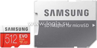   microSDXC 512Gb Class10 Samsung MB-MC512HA/RU EVO PLUS + adapter
